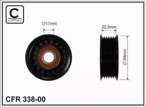 KRAFT AUTOMOTIVE 1223661 - Deflection / Guide Pulley, v-ribbed belt parts5.com