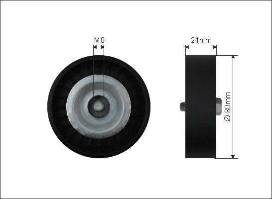 Caffaro 37-99 - Rola ghidare / conducere, curea transmisie www.parts5.com