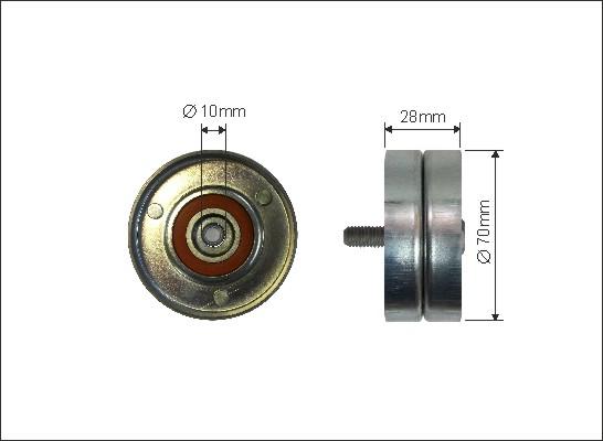 Caffaro 375-99 - Polea inversión / guía, correa poli V www.parts5.com