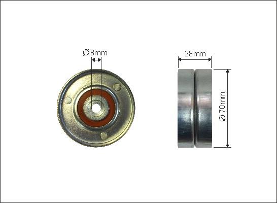 Caffaro 370-14 - Vratná / vodicí kladka, klínový žebrový řemen www.parts5.com