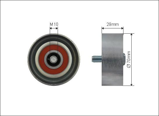 Caffaro 291-116 - Направляющий ролик, поликлиновый ремень www.parts5.com