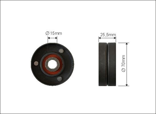 Caffaro 254-00 - Polea inversión / guía, correa poli V www.parts5.com