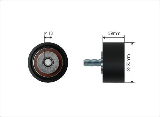 Caffaro 25-04 - Polea inversión / guía, correa distribución www.parts5.com