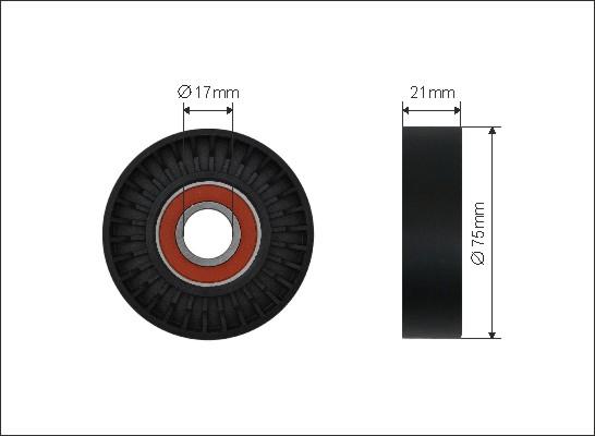 Caffaro 269-00 - Usmeravajući / vodeći točkić, klinasti rebrasti kaiš www.parts5.com