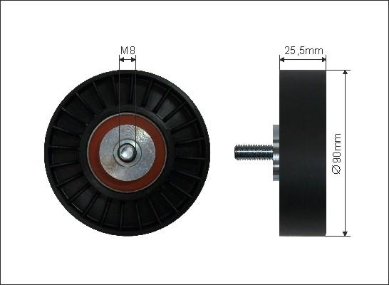 Caffaro 20-27 - Rola ghidare / conducere, curea transmisie www.parts5.com