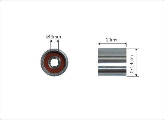 Caffaro 337-95 - Tensioner Pulley, timing belt www.parts5.com