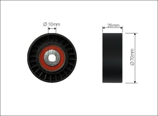 Caffaro 281-26 - Umlenk / Führungsrolle, Keilrippenriemen www.parts5.com