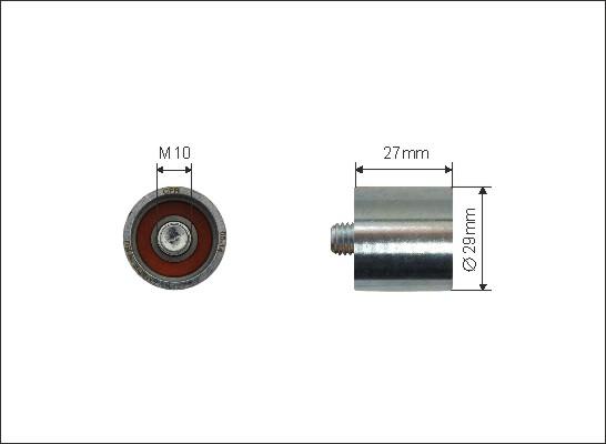 Caffaro 282-00 - Tensioner Pulley, timing belt www.parts5.com