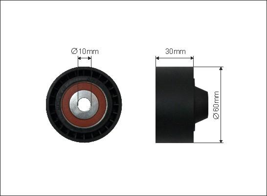 Caffaro 23-99 - Deflection / Guide Pulley, v-ribbed belt www.parts5.com