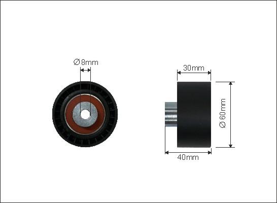 Caffaro 23-59 - Rola ghidare / conducere, curea distributie www.parts5.com