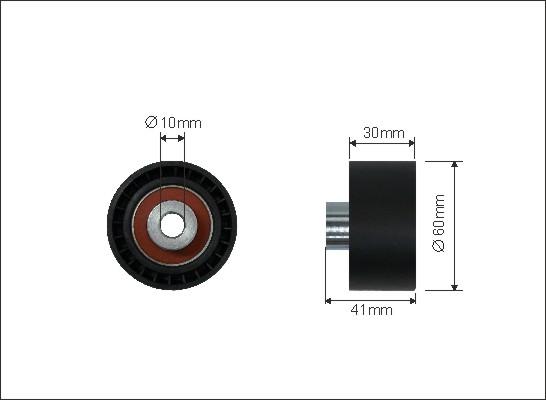 Caffaro 23-57 - Polea inversión / guía, correa distribución www.parts5.com