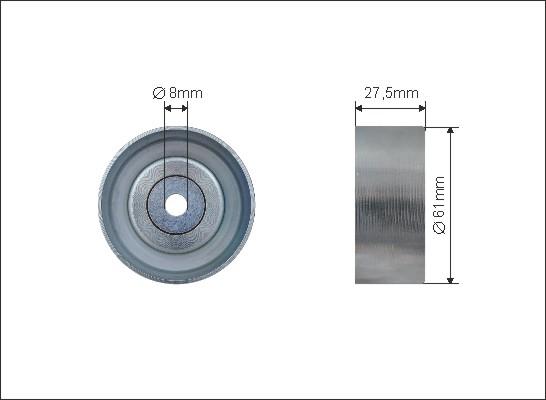 Caffaro 230-22 - Rola ghidare / conducere, curea distributie www.parts5.com