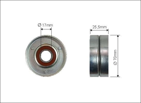 Caffaro 223-00 - Направляющий ролик, поликлиновый ремень www.parts5.com