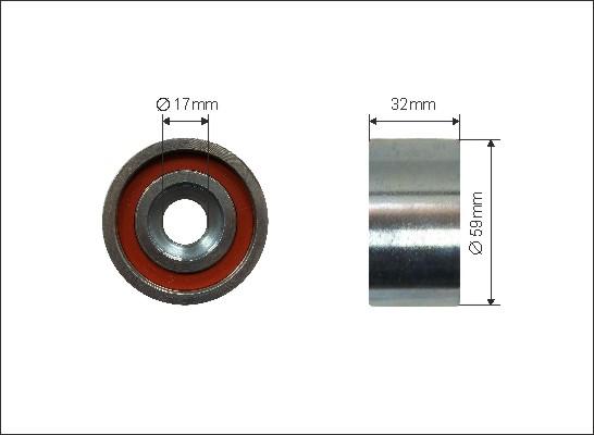 Caffaro 277-114 - Deflection / Guide Pulley, timing belt parts5.com