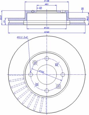 A.B.S. 16117 - Kočioni disk www.parts5.com