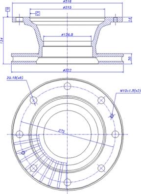 Mercedes-Benz N9214210612 - Brake Disc www.parts5.com