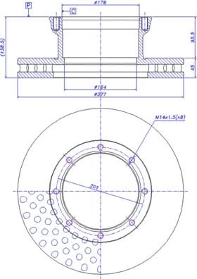 Mercedes-Benz N9754230312 - Спирачен диск www.parts5.com