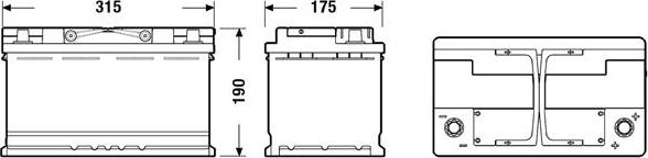 CENTRA CK800 - Стартерная аккумуляторная батарея, АКБ www.parts5.com