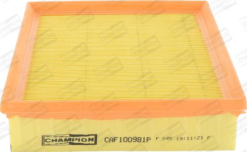 Champion CAF100981P - Vzduchový filtr www.parts5.com