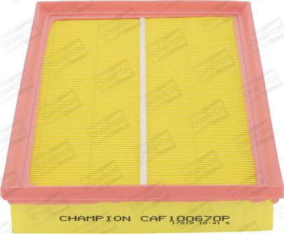 Champion CAF100670P - Filtro de aire www.parts5.com