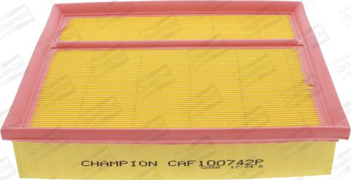 Champion CAF100742P - Filtar za zrak www.parts5.com