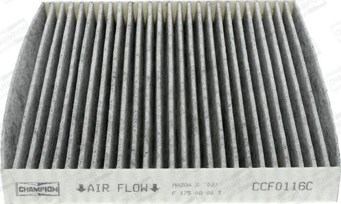 Champion CCF0116C - Filter, interior air www.parts5.com