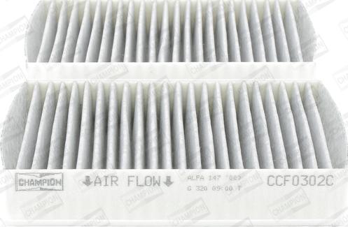 Champion CCF0302C - Filter,salongiõhk www.parts5.com