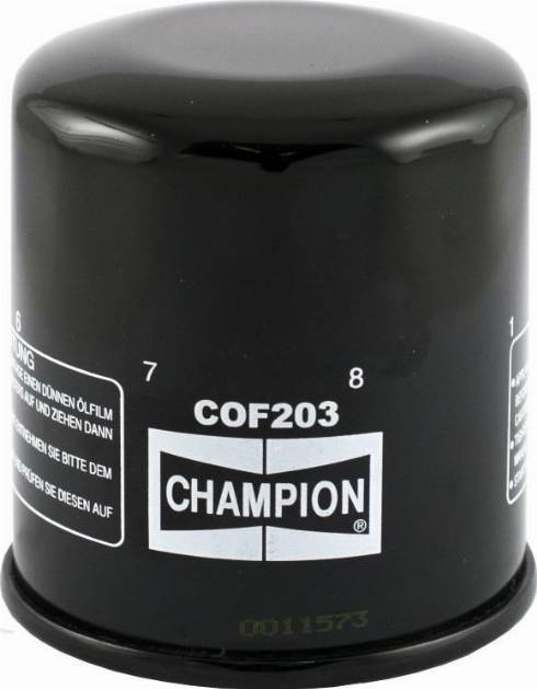 Champion COF203 - Filtru ulei parts5.com