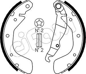 Cifam 153-309 - Garnitura zavorne celjusti www.parts5.com