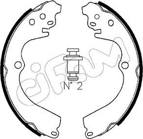 Cifam 153-383 - Komplet kočionih papuča www.parts5.com