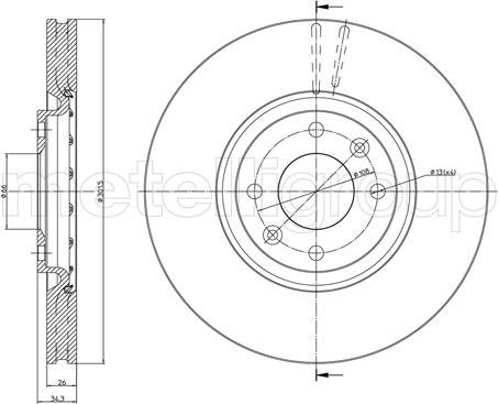 Cifam 800-985C - Disc frana www.parts5.com