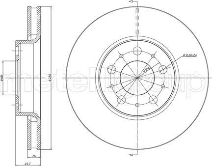 Cifam 800-560C - Zavorni kolut www.parts5.com