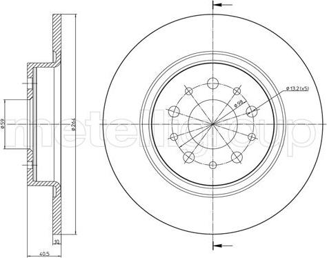 Cifam 800-1506C - Тормозной диск www.parts5.com