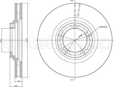 Cifam 800-1079C - Zavorni kolut www.parts5.com