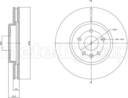 Cifam 800-1849C - Disc frana www.parts5.com