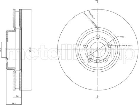 Cifam 800-1868C - Disc frana www.parts5.com