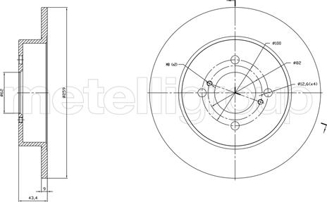 Cifam 800-1758C - Brake Disc www.parts5.com