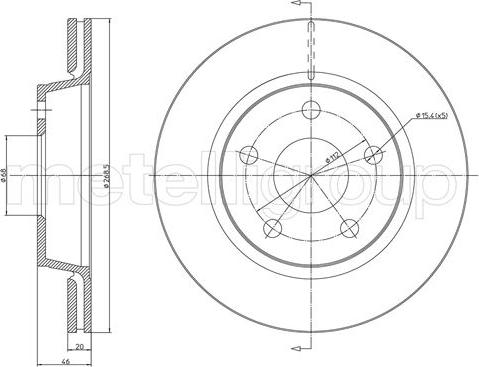 Cifam 800-1734C - Brake Disc www.parts5.com