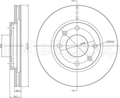 Cifam 800-238 - Тормозной диск www.parts5.com