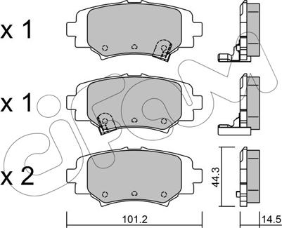 Cifam 822-993-0 - Brake Pad Set, disc brake www.parts5.com