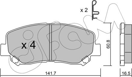 Cifam 822-969-0 - Тормозные колодки, дисковые, комплект www.parts5.com