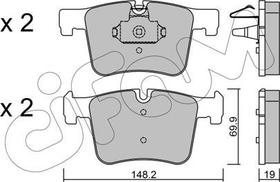 Cifam 822-961-0 - Brake Pad Set, disc brake parts5.com