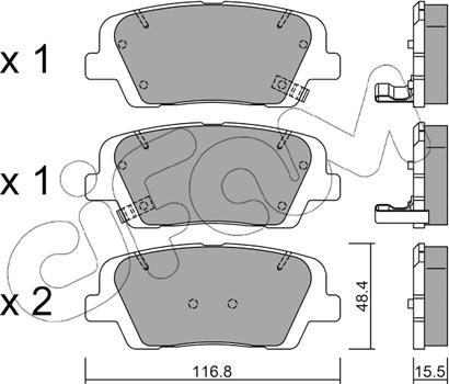 Cifam 822-901-0 - Brake Pad Set, disc brake www.parts5.com