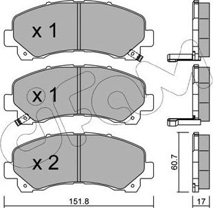 Cifam 822-902-0 - Sada brzdových platničiek kotúčovej brzdy www.parts5.com