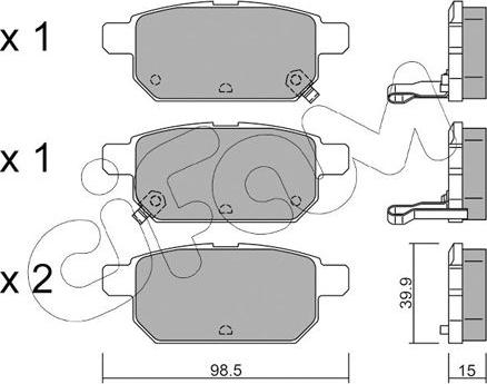 Cifam 822-915-0 - Brake Pad Set, disc brake www.parts5.com