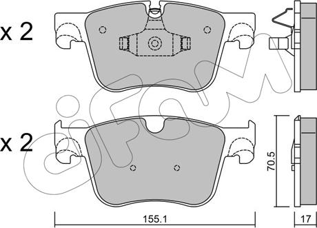 Cifam 822-985-0 - Brake Pad Set, disc brake www.parts5.com