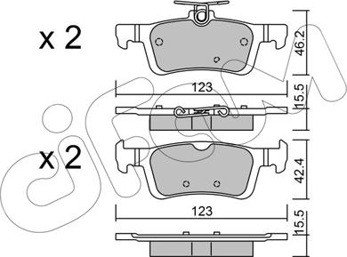 Cifam 822-986-0 - Brake Pad Set, disc brake www.parts5.com