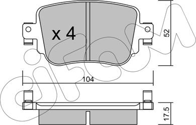 Cifam 822-980-0 - Fékbetétkészlet, tárcsafék www.parts5.com