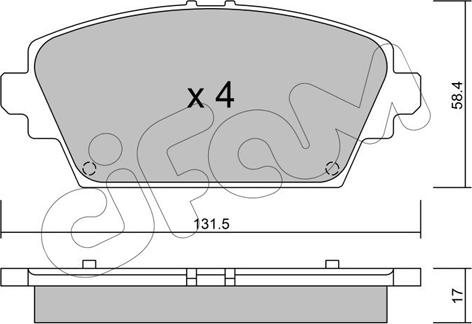 Cifam 822-464-0 - Sada brzdových destiček, kotoučová brzda www.parts5.com