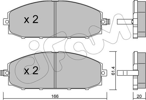 Cifam 822-407-0 - Brake Pad Set, disc brake parts5.com